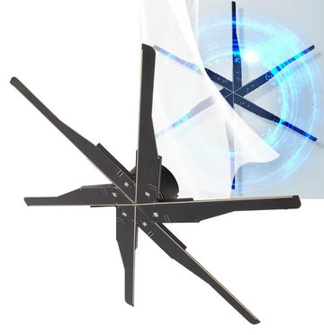 3D Holographic Advertising WiFi Fan Projector, 1532 Lamp Beads 6 Leaves & 115cm Hi-Resolution Hologram Air Imaging Rotating Suspension, Ideal for Advertising Displayer Business/Shop/Party/Events/Malls & Exhibitions,(iOS Supported)- Imported from UK